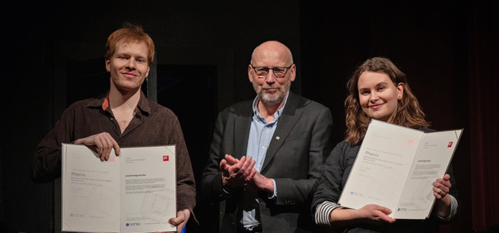 PICTURE OF PHØNIX AND THE PRINCIPAL OF NTNU